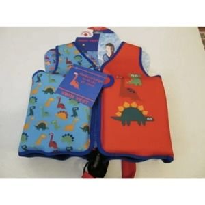 BH‎ Brands Dinosaur Swim Vest, Size Medium/Large 22" Chest, 33-55 lbs